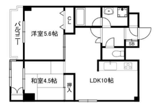 エイブル創久五条大宮 間取り