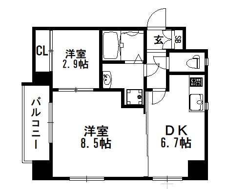 エスリード西大路駅前 間取り