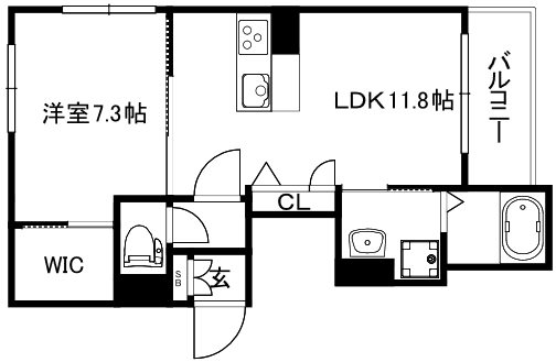 クローネ西院 間取り