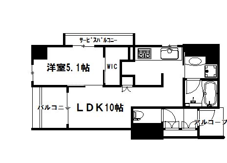 プレサンスロジェ京都烏丸五条 間取り