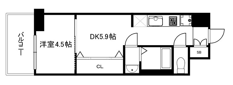 エステムコート京都梅小路公園 間取り