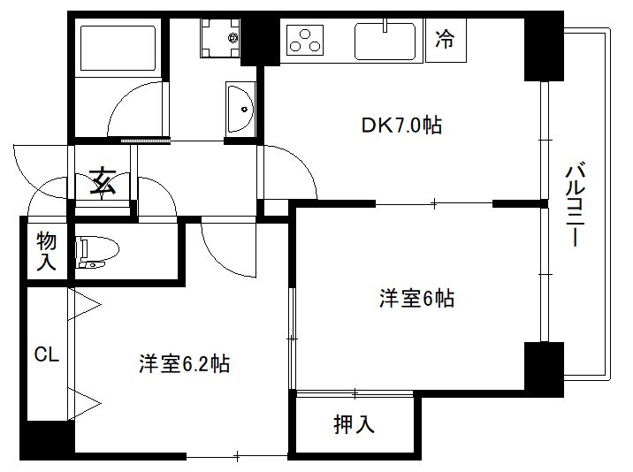 コスモ今出川 間取り