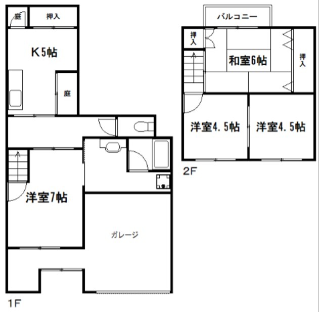 下京区唐物町貸家 間取り