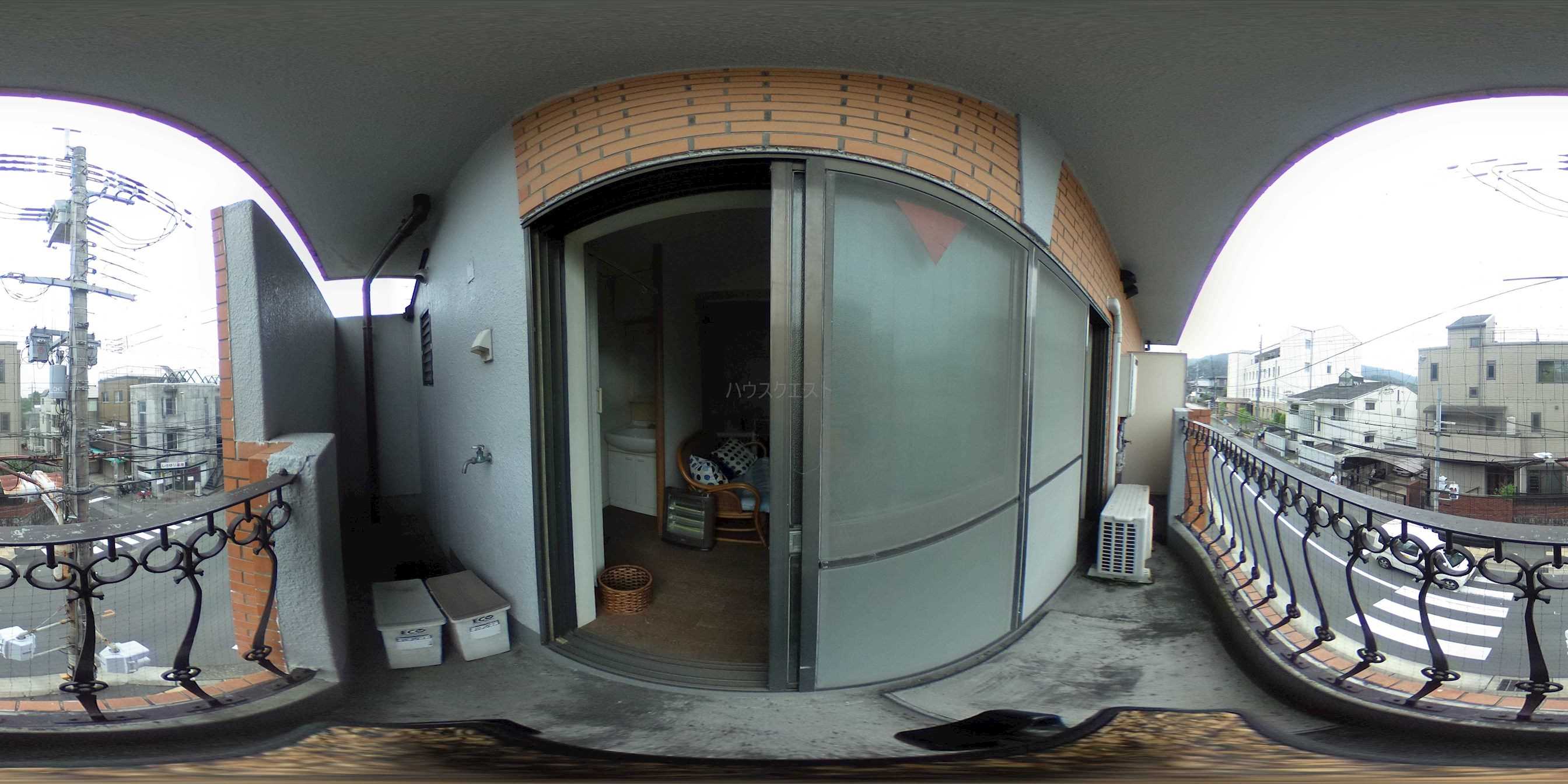 シャルマン北白川ハイツ ベランダ