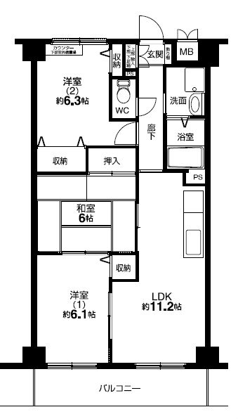 グランディール堀川 間取り