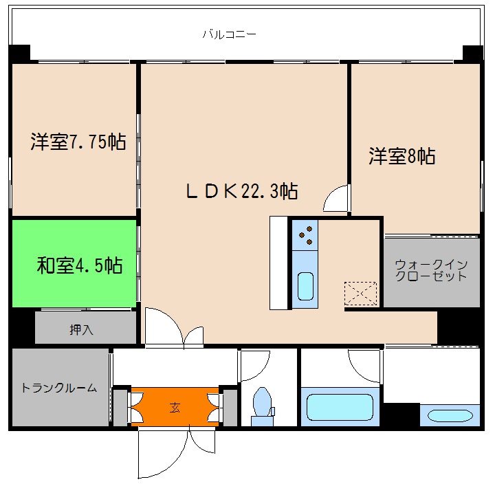 G-CREST京都四条烏丸 間取り