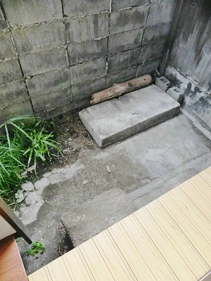 東山二条貸家　西側 庭