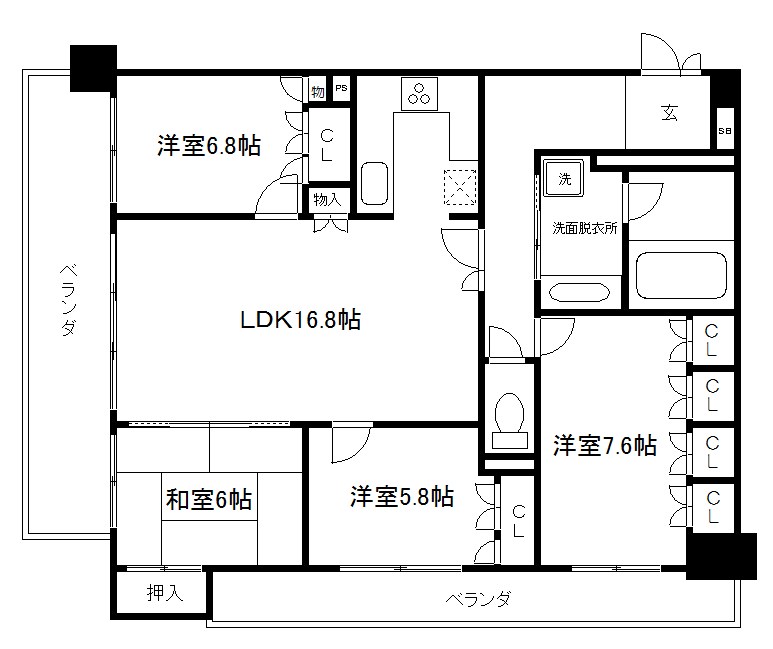リーガル京都烏丸五条通り 間取り