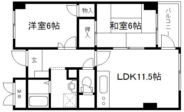 シルベーヌ北山 間取り