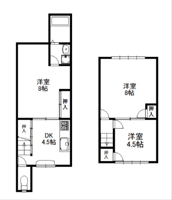 下鴨芝本町テラスハウス 間取り