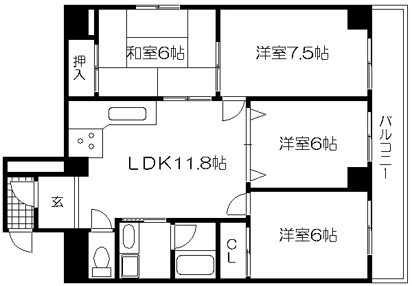 ラ・サール御所 間取り