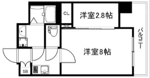 Asclaire京都西院 間取り