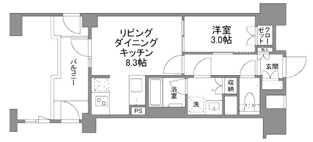 レーベン京都河原町 間取り