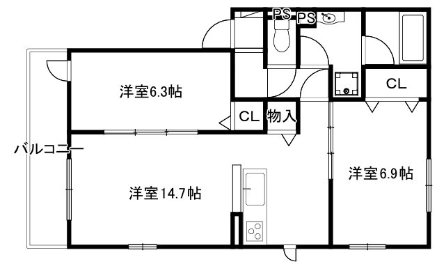 エンラージ西院 間取り