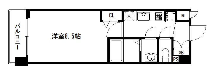 ベラジオ京都一乗寺Ⅱ 間取り