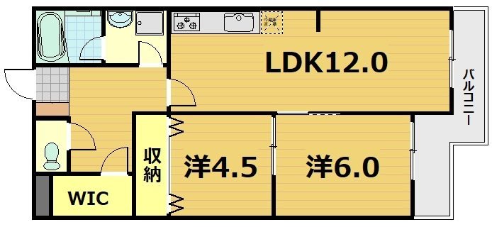 ビューハイツ京都山科 間取り