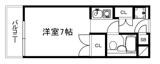 おおきに百万遍サニーアパートメント 間取り