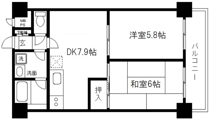 ライオンズマンション堀川 間取り