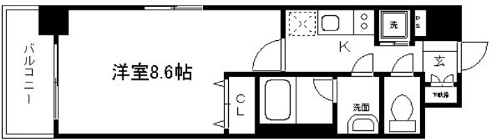 ベラジオ五条堀川Ⅱ 間取り