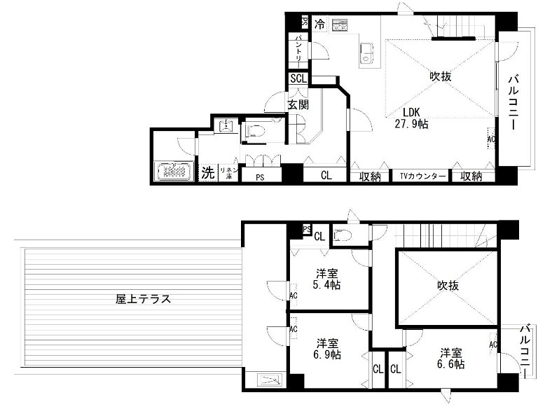 仮）四条富小路マンション 間取り