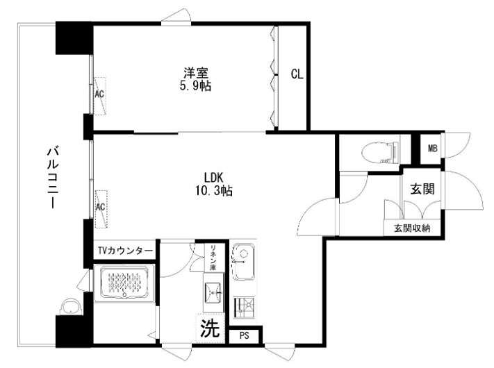 仮）四条富小路マンション 間取り