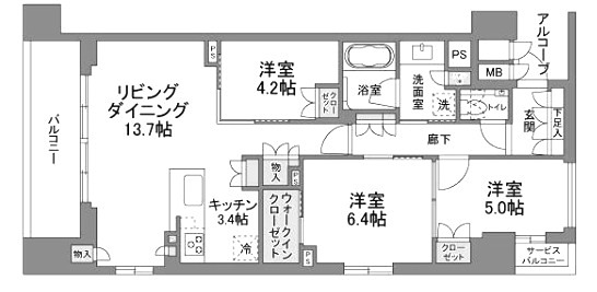ブランズ京都河原町通 間取り
