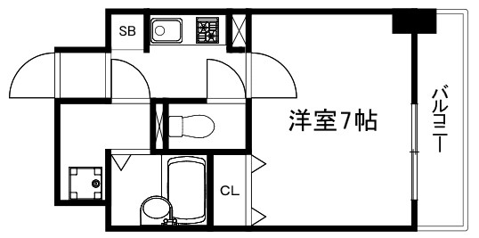 ライオンズマンション京都河原町第3 間取り