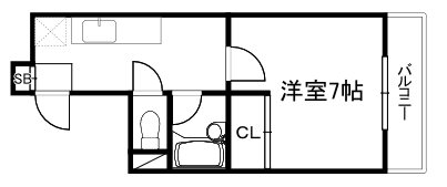 シャルムーズ二条高倉 間取り