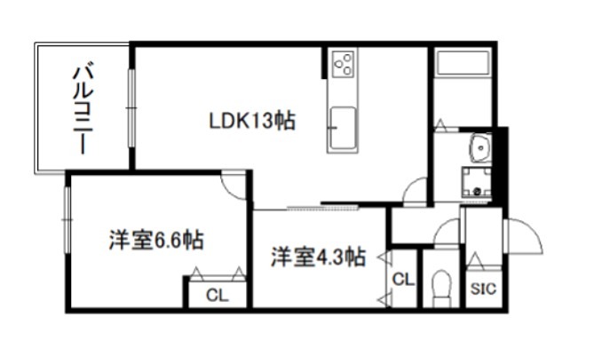 Plume葛野三条 間取り