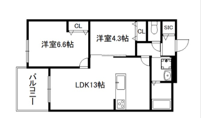 Plume葛野三条 間取り