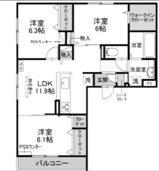 ヴィーヴルグラン 間取り
