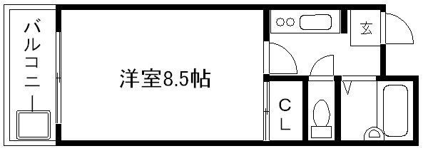 コスモハイツ新町Ⅱ 間取り