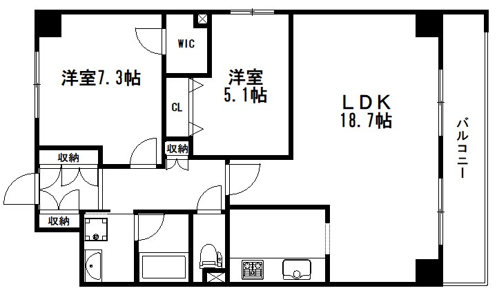 リヴェール綾堀川 間取り