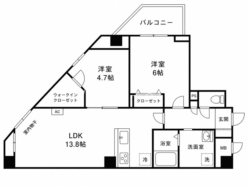 (仮称)D-ROOM上京区小山町 間取り