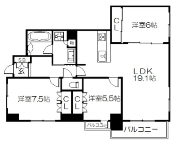 サンメゾン烏丸御池ザ・ゲート 間取り