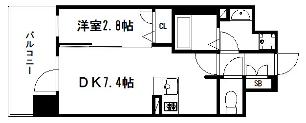 アクアプレイス京大北OX 間取り