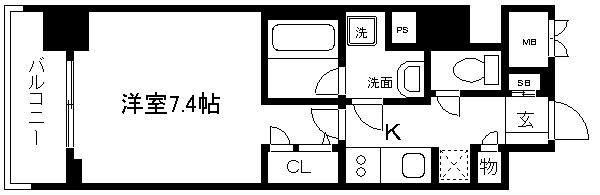 アスヴェル京都市役所前Ⅱ 間取り
