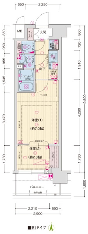 ソルテラス京都西院 悠洛 間取り