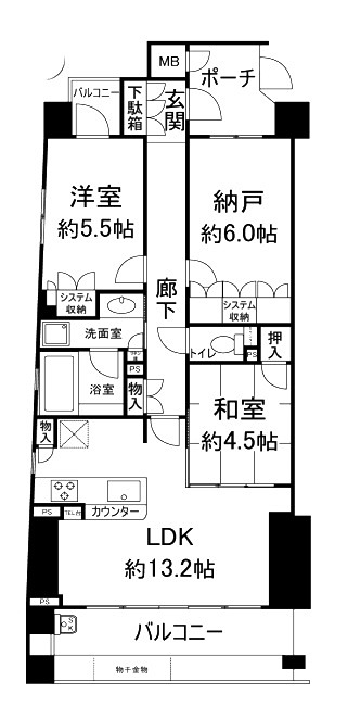 アバンエスパス鴨川 間取り