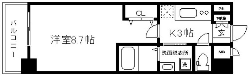 アスヴェル京都市役所前Ⅲ 間取り