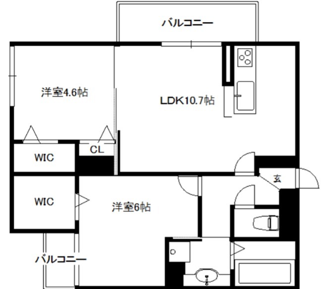 エスポアメゾン烏丸北大路 間取り