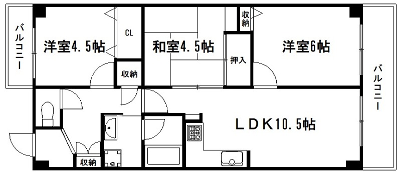 ライオンズマンション京都西陣 間取り