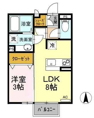 AliceGardenNAKAJIMA　C棟 間取り