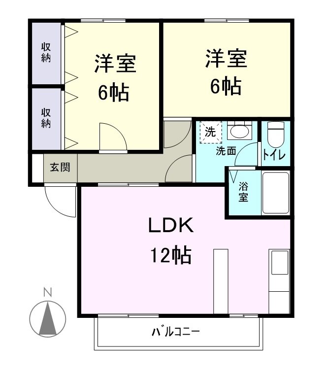 ハイランドタウン　Ｂ棟 間取り