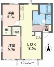 コスモスハイツ　Ｅ棟 間取り