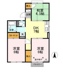 コーポ下河原　A棟 間取り