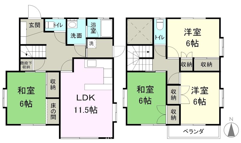 出川3丁目貸家 間取り