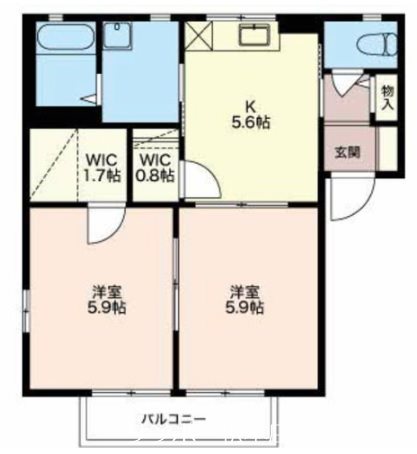 ヴィアーレ　Ｂ棟 間取り