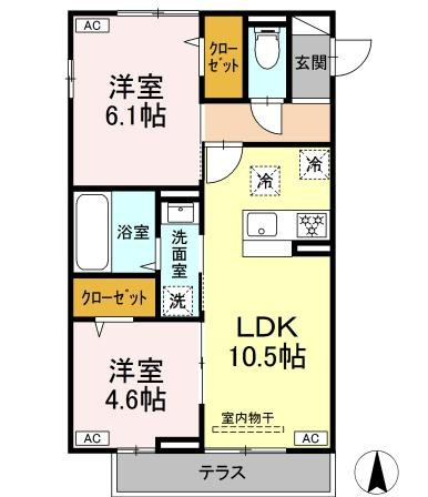 GRAND　D-ROOM　村井北 間取り