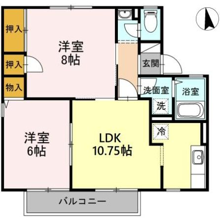 シャルマン沢村A棟 間取り